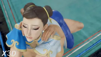 Chun-Li Gym Strenching White (All Versions) [X3D]