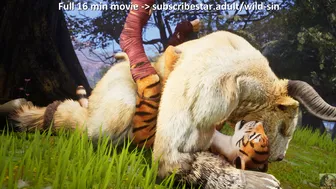 Minotaur and Tigress in The Meadow