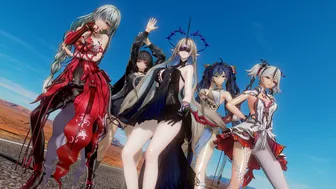 【MMDWuwa】Leviathan&Phrolova&Chisa&Iuno&Tsubaki Kiss me “Aishiteru”