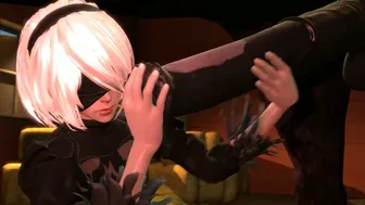 Yorha teasing a horse