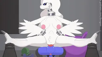 Reshiram is training Riolu